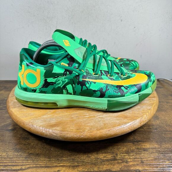 Nike KD 6 VI Easter Men's Size 11‎ Green Camo 599424-303 Shoe Sneakers